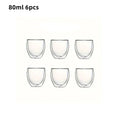 6er-Set doppelwandige Gläser, 80ml