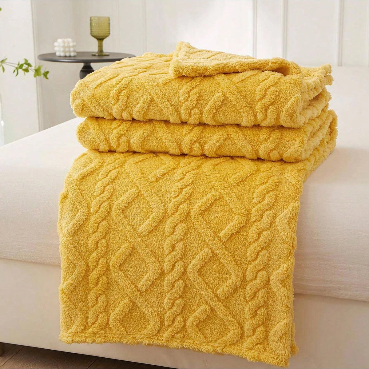Kuschelweiches Coral Fleece Tagesdecke