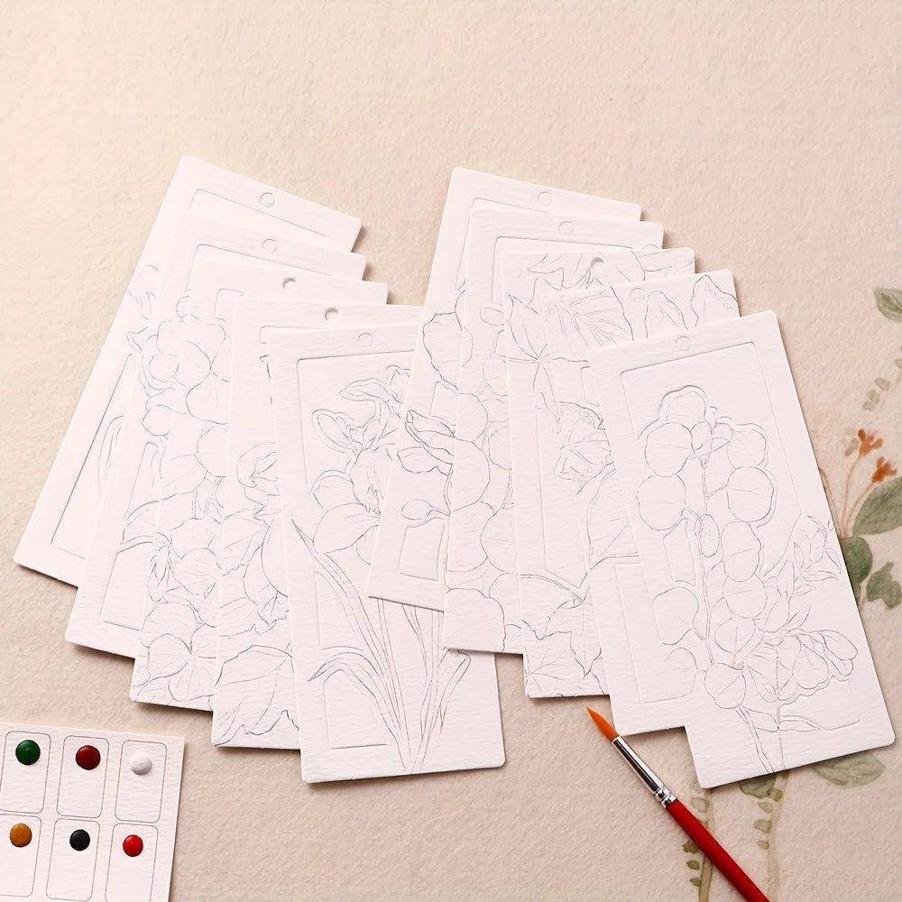 Kreatives Watercolor-Lesezeichen-Set