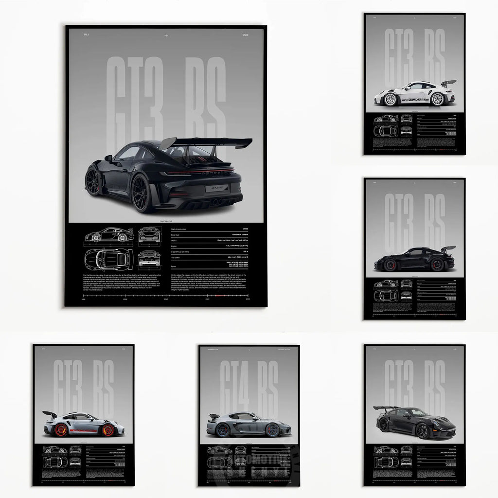 Stilvolles GT3 RS-Poster