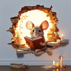 3D-Wandaufklebern im Mäusedesign
