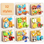 Montessori Cartoon 3D Wooden Puzzle