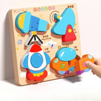 Montessori Cartoon 3D Wooden Puzzle