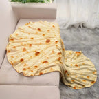 Gemütliche Flanell-Decke mit lustigem Tortilla-Print