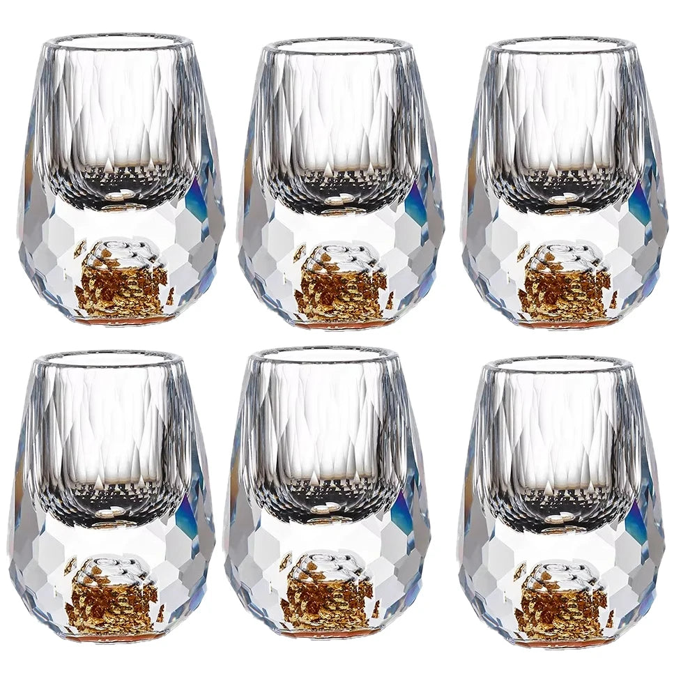 Elegantes Kristallweinglas-Set