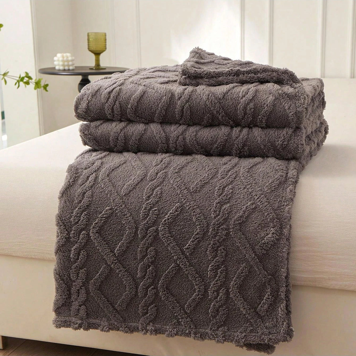 Kuschelweiches Coral Fleece Tagesdecke