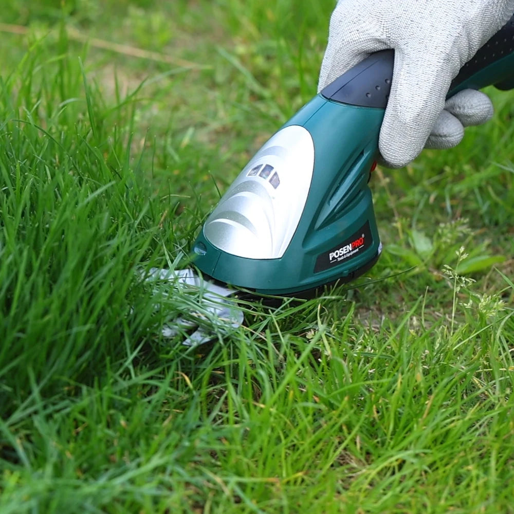 POSENPRO 2-in-1 Akku-Grasschere und Heckenschere