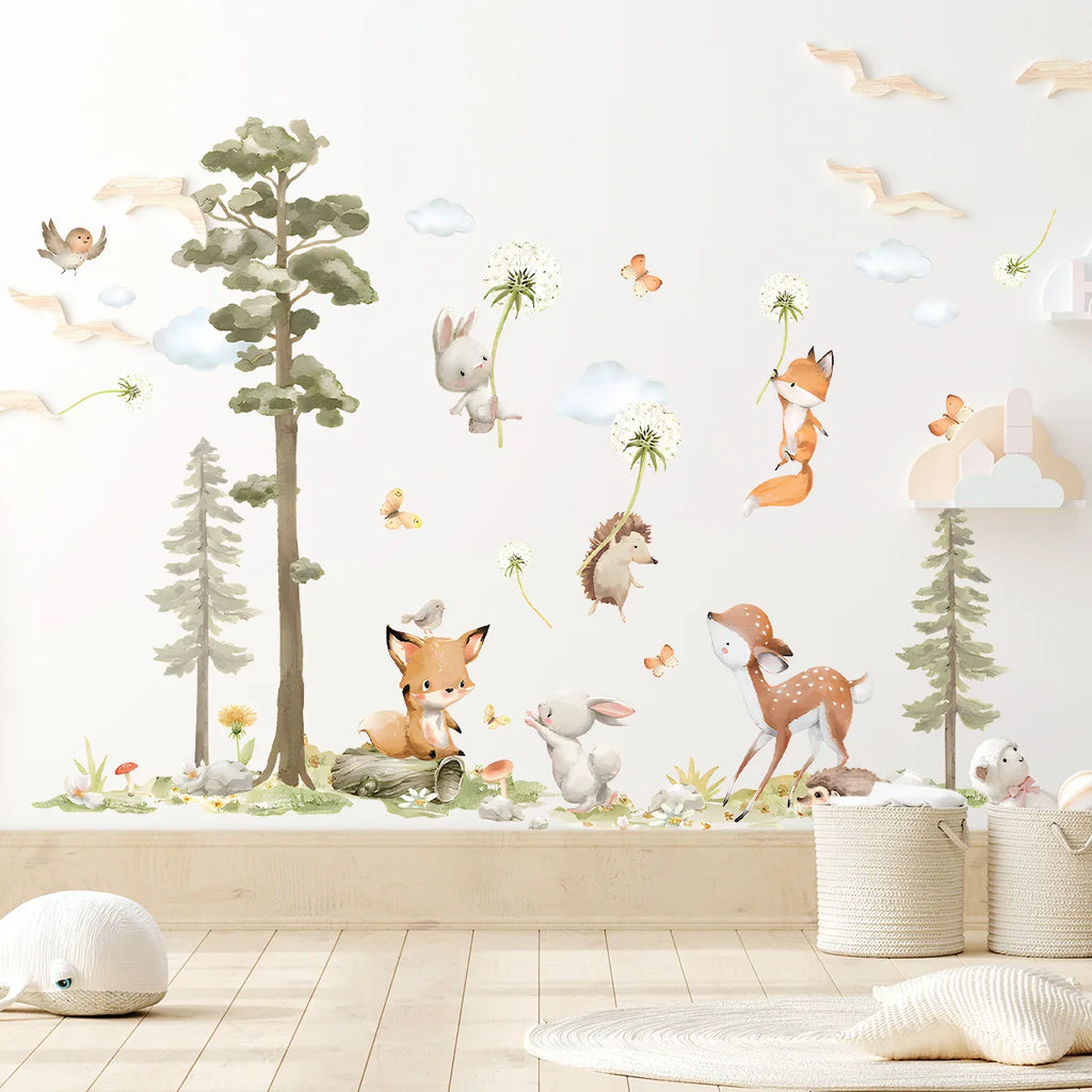 Niedliche Waldtier-Wandsticker
