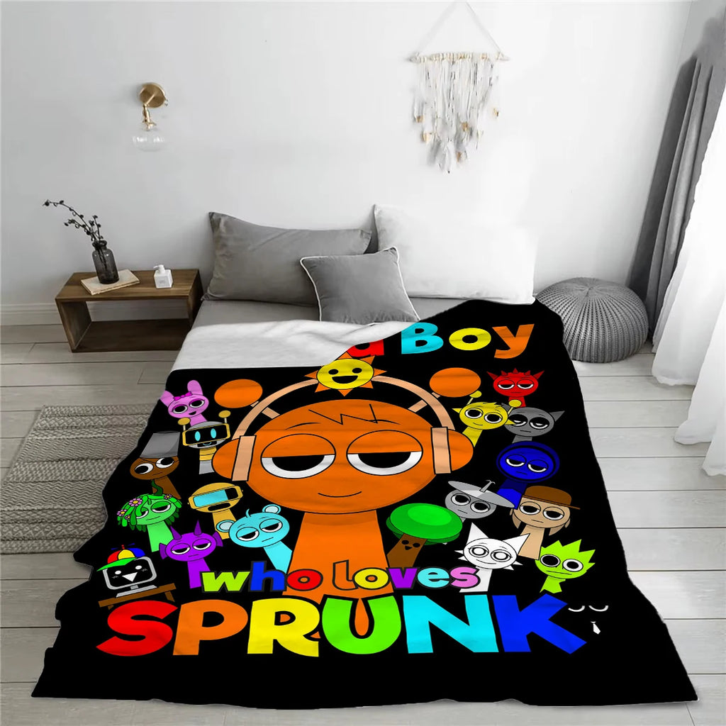 Sprunki Incredibox – Soft, fluffy plush blanket