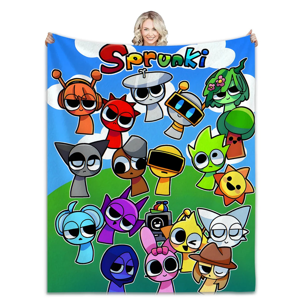 Sprunki Incredibox – Soft, fluffy plush blanket