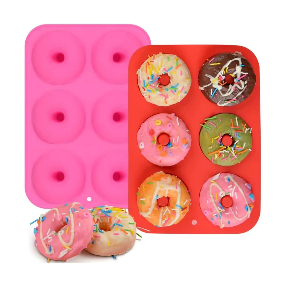 6 Donut-Silikon-Mulden