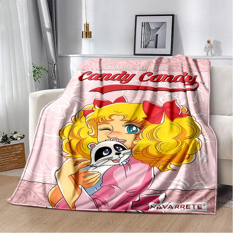 Weiches Flanell-Wurfdecke mit charmanten Anime-Cartoon-Motiven