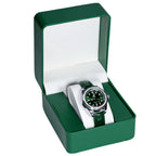 Elegante schwarze Uhrenbox