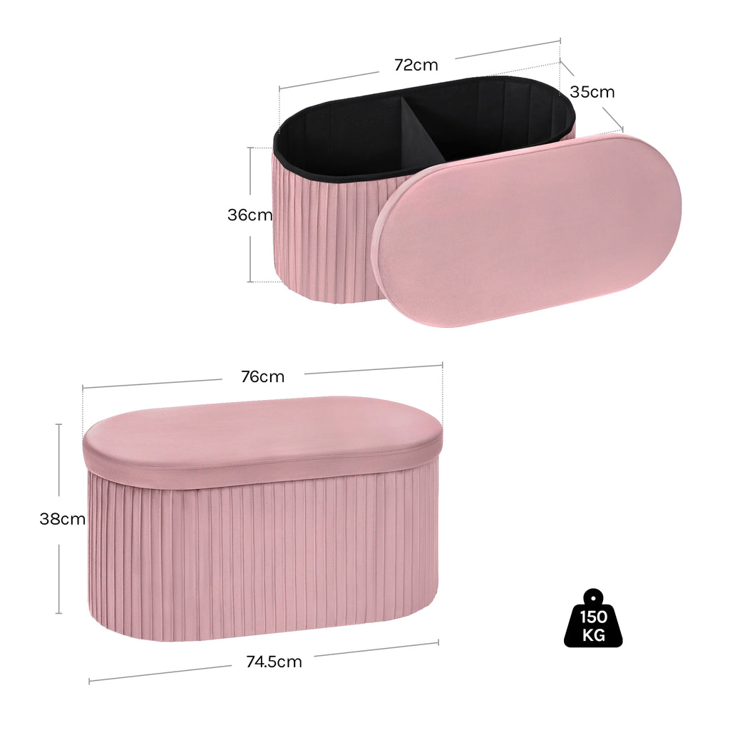 Eleganter Samtstoff-Hocker