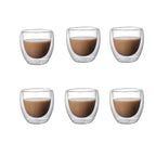 6er-Set doppelwandige Gläser, 80ml