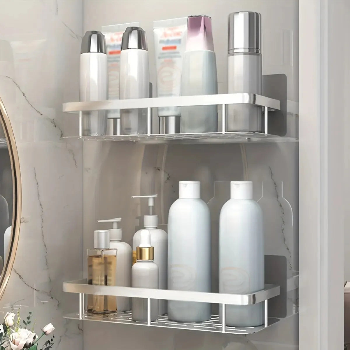 Wandmontiertes Badezimmer-Organizer-Regal
