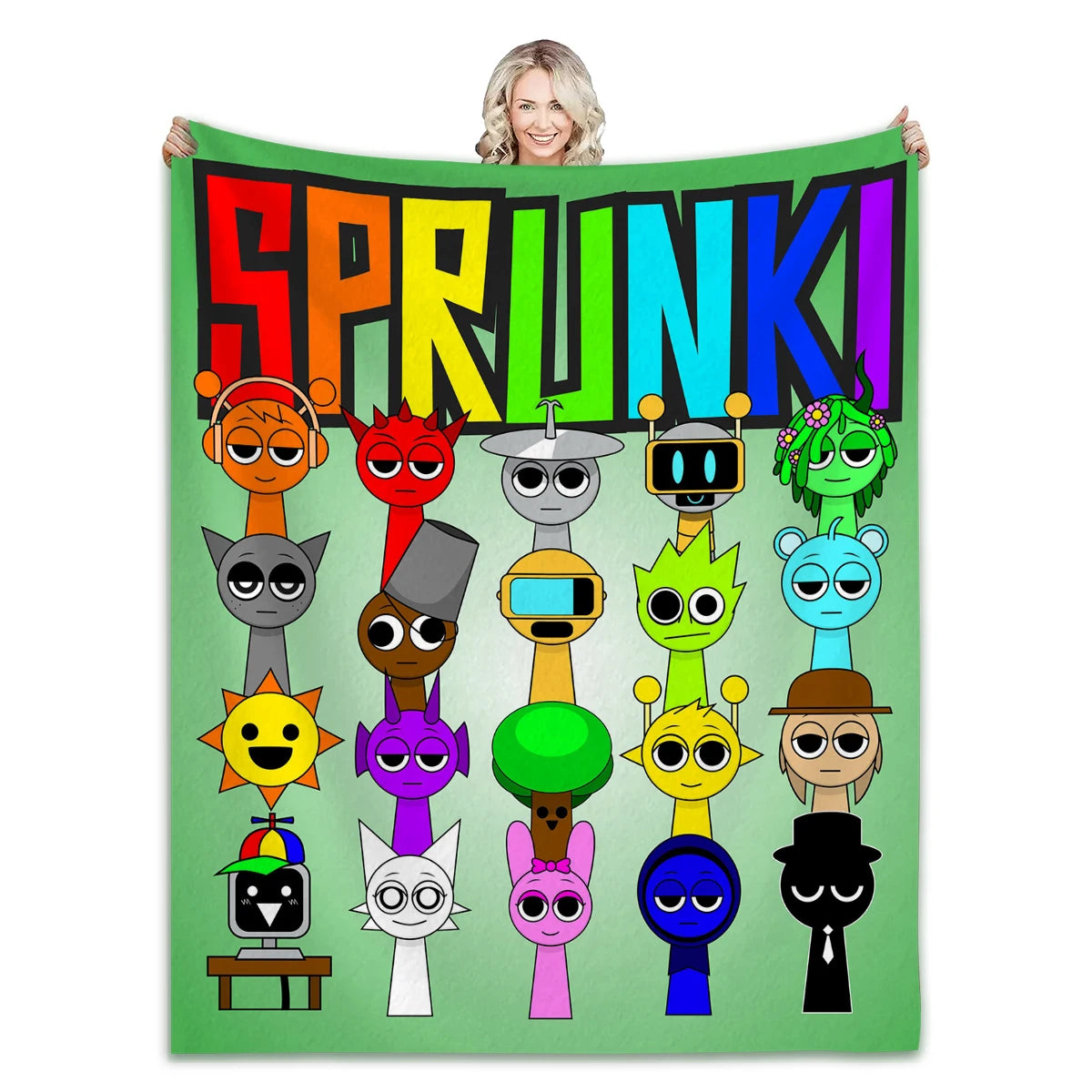 Sprunki Incredibox – Soft, fluffy plush blanket