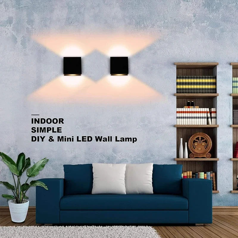 Boxförmige LED-Wandleuchte