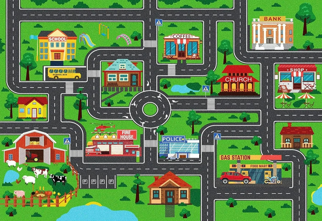 Interaktiver Verkehrsteppich für Kinder