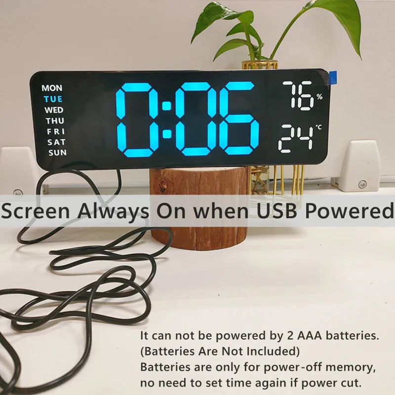9-Zoll digitale LED-Wanduhr