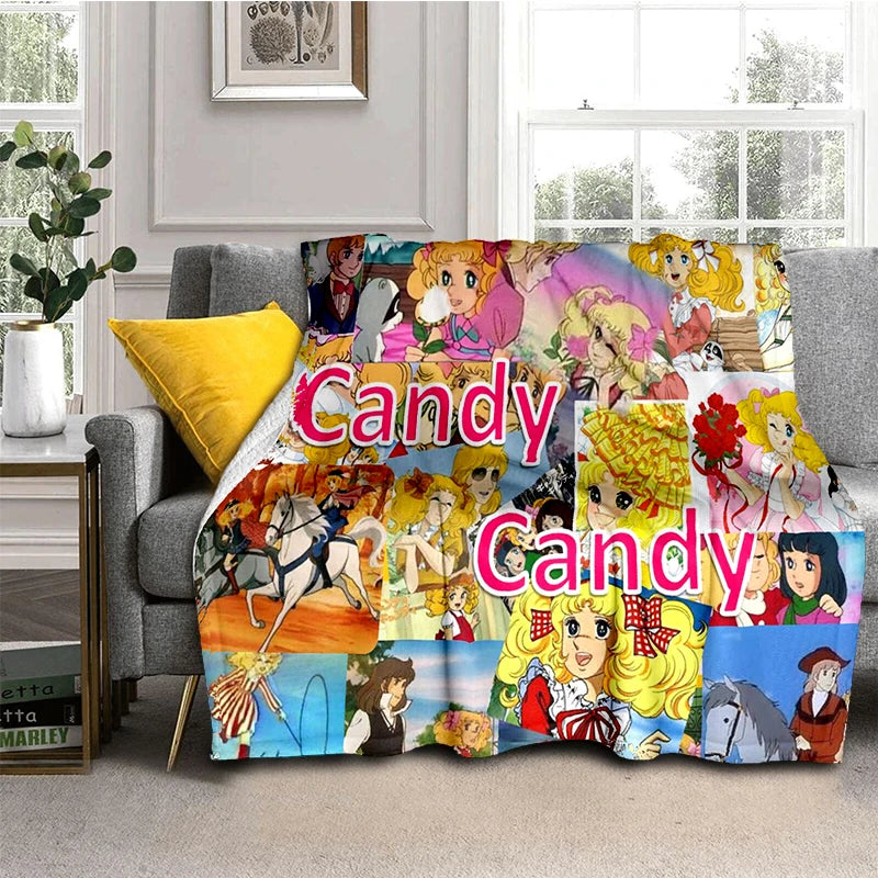 Weiches Flanell-Wurfdecke mit charmanten Anime-Cartoon-Motiven