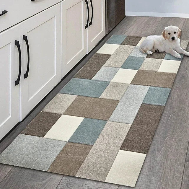 Stilvolle geometrische Bodenmatte