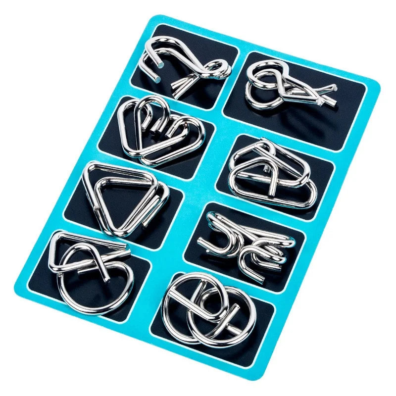 8er-Set Metall-Knobelspiele