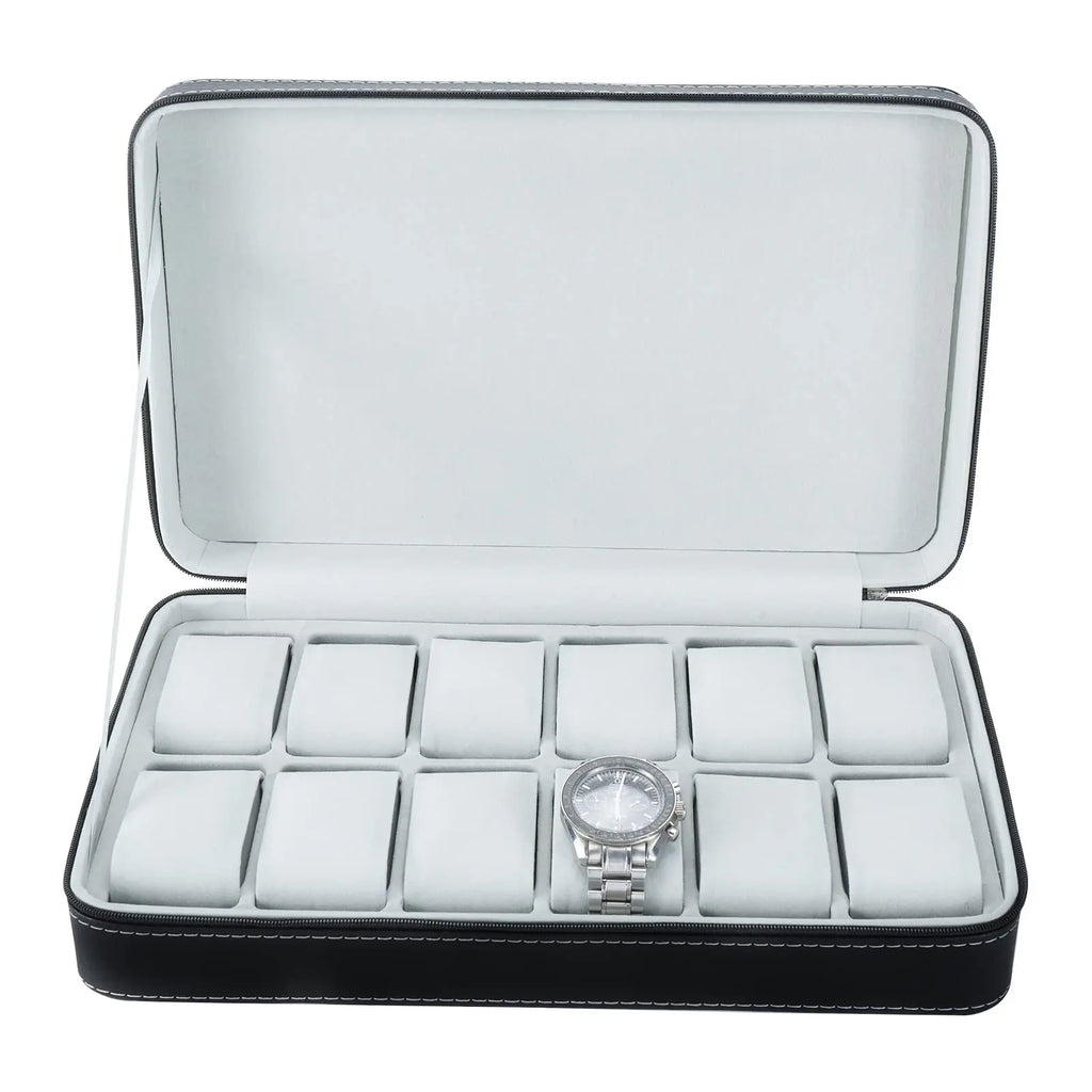 Elegante schwarze Uhrenbox