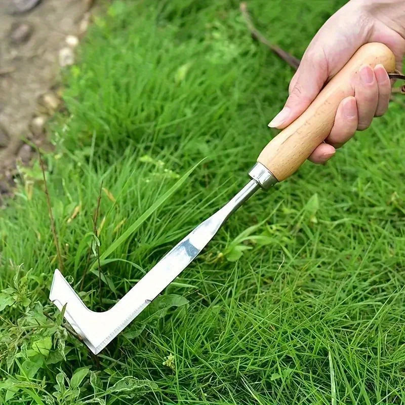 Edelstahl-Unkrautstecher mit L-förmigem Design