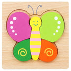 Montessori Cartoon 3D Wooden Puzzle