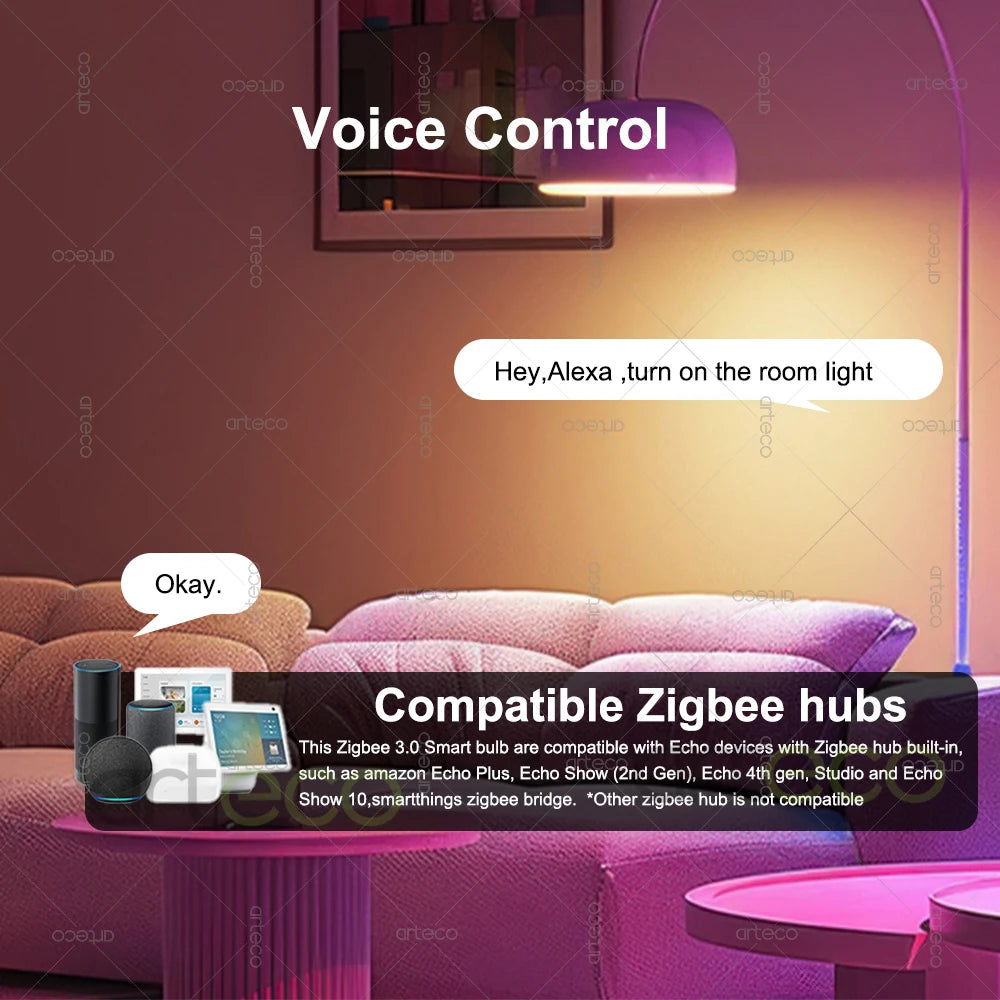 Zigbee E27 LED-Lampe mit