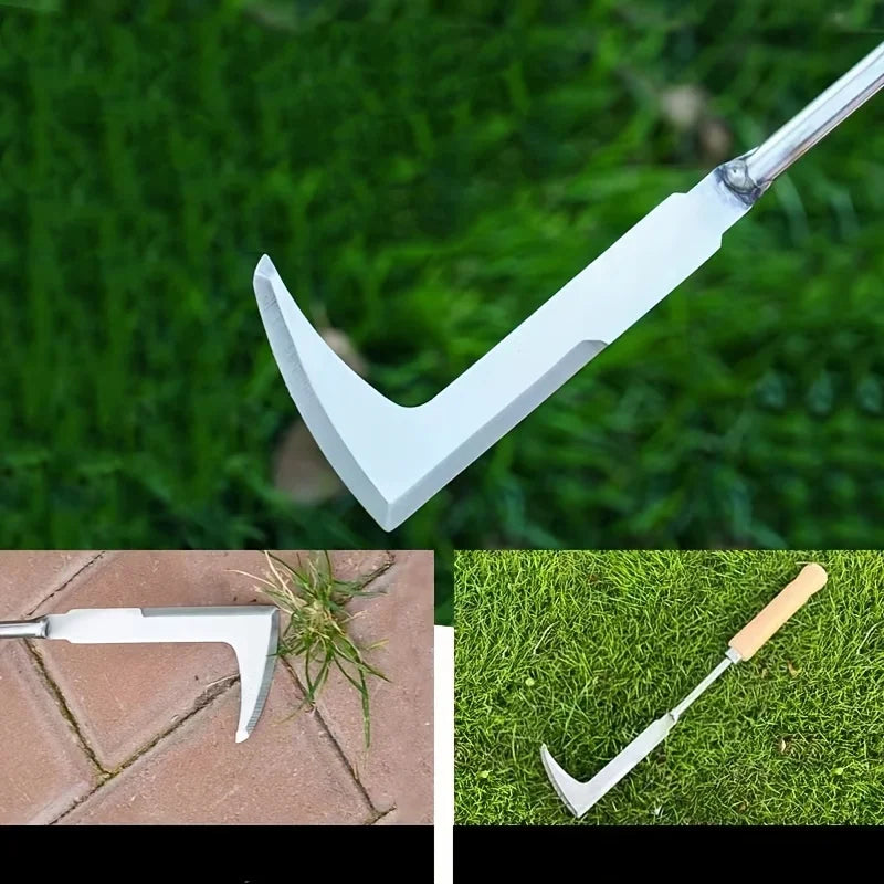 Edelstahl-Unkrautstecher mit L-förmigem Design