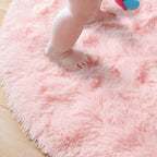 Weiches, flauschiges rundes Plüschteppich