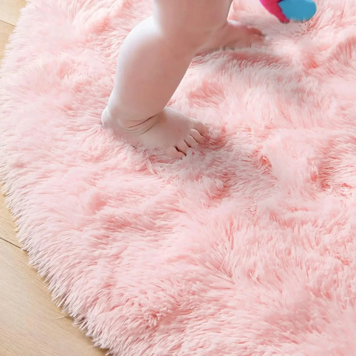 Weiches, flauschiges rundes Plüschteppich