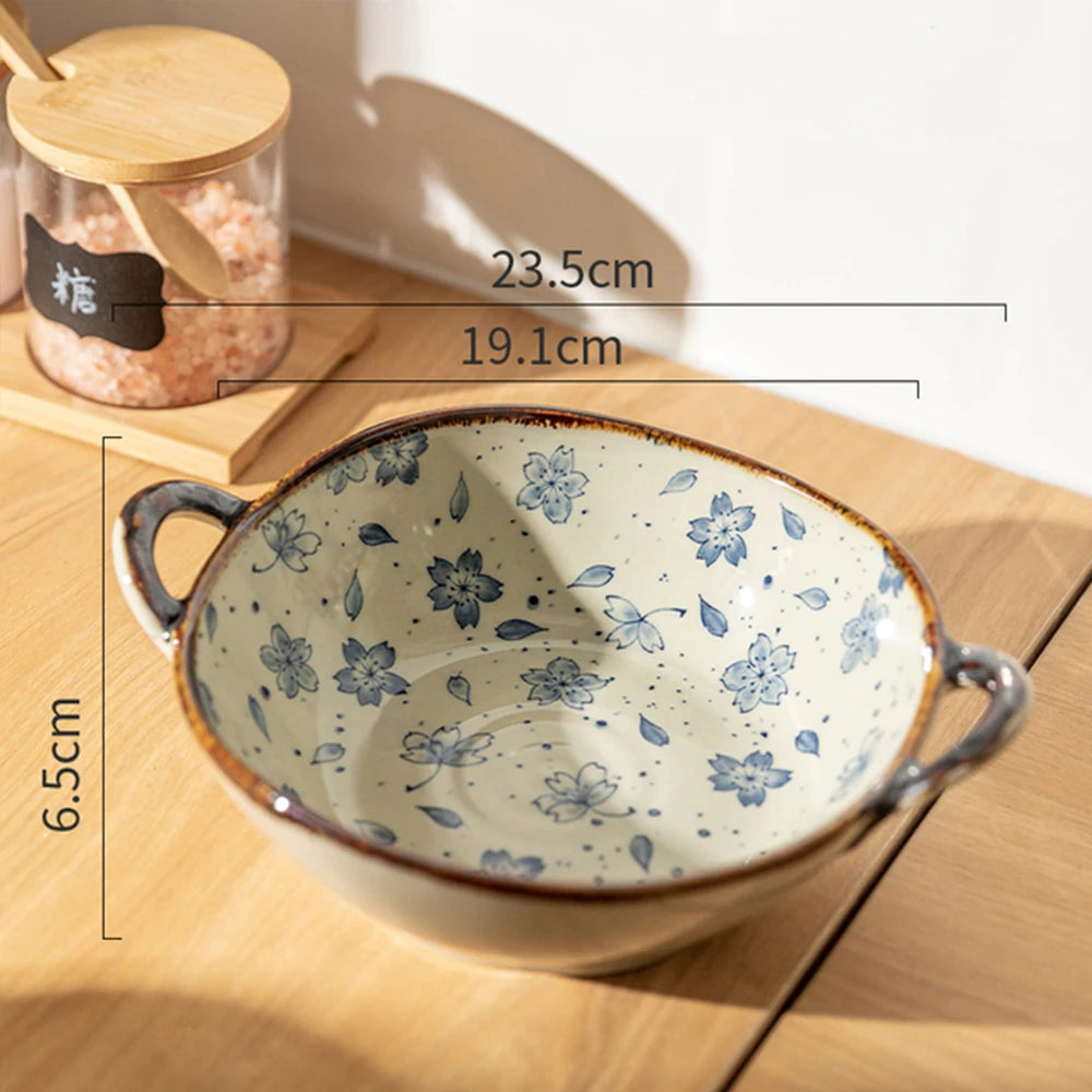Elegante japanische Suppenschale aus Keramik