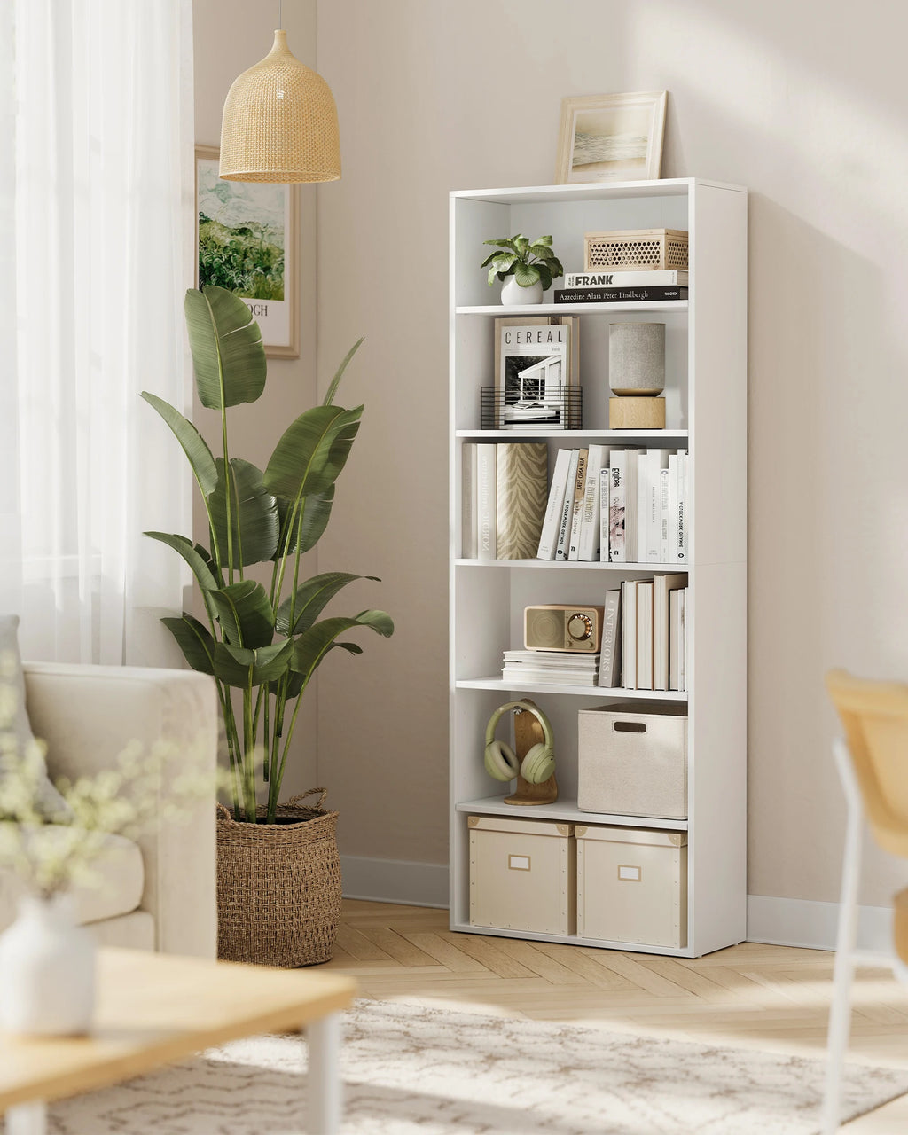 Modernes 6-Fach Bücherregal