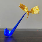 Atemberaubendes 3D-Drachenfiguren-Bücherregal