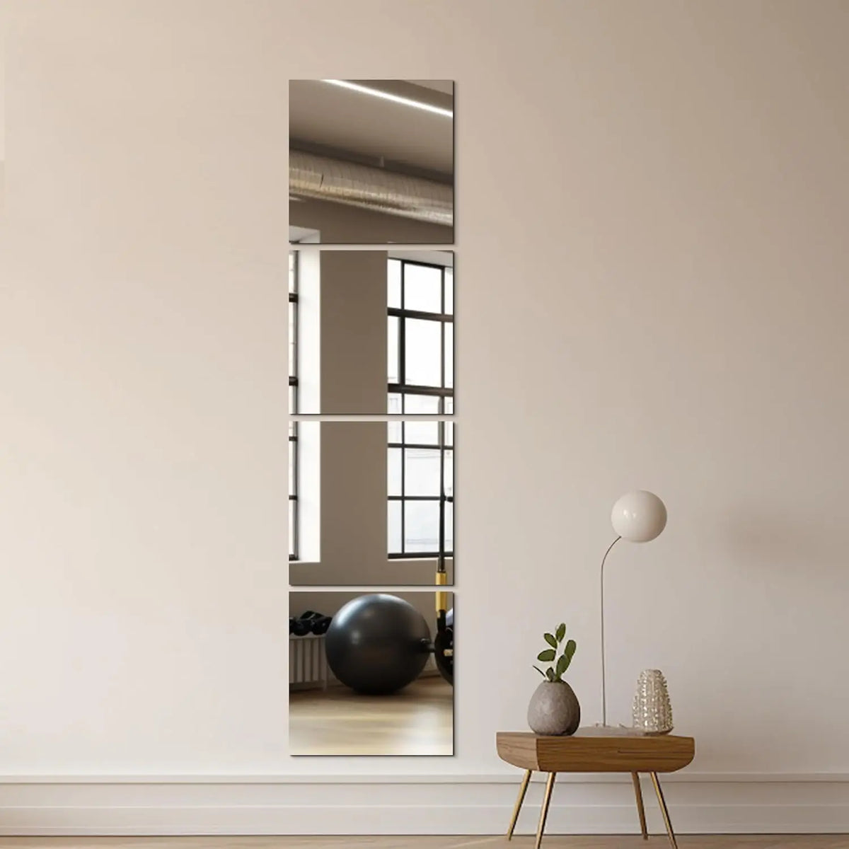 4er Set 3D Spiegelfliesen