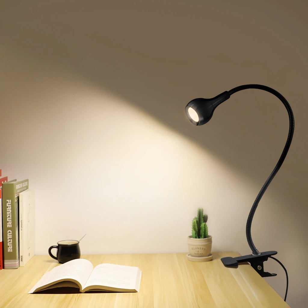 Flexible LED-Clip-Tischleuchte