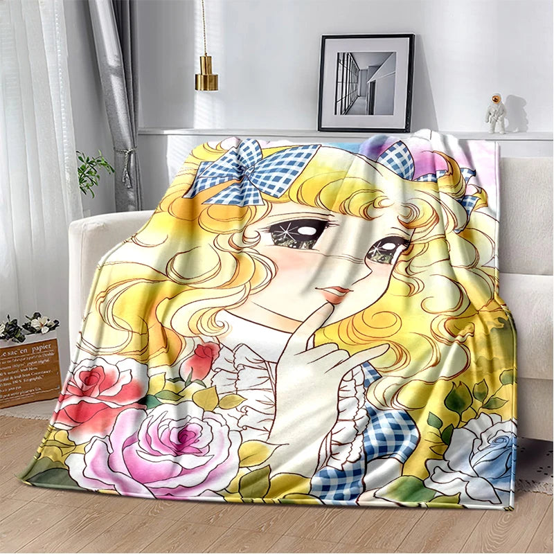 Weiches Flanell-Wurfdecke mit charmanten Anime-Cartoon-Motiven