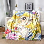 Weiches Flanell-Wurfdecke mit charmanten Anime-Cartoon-Motiven
