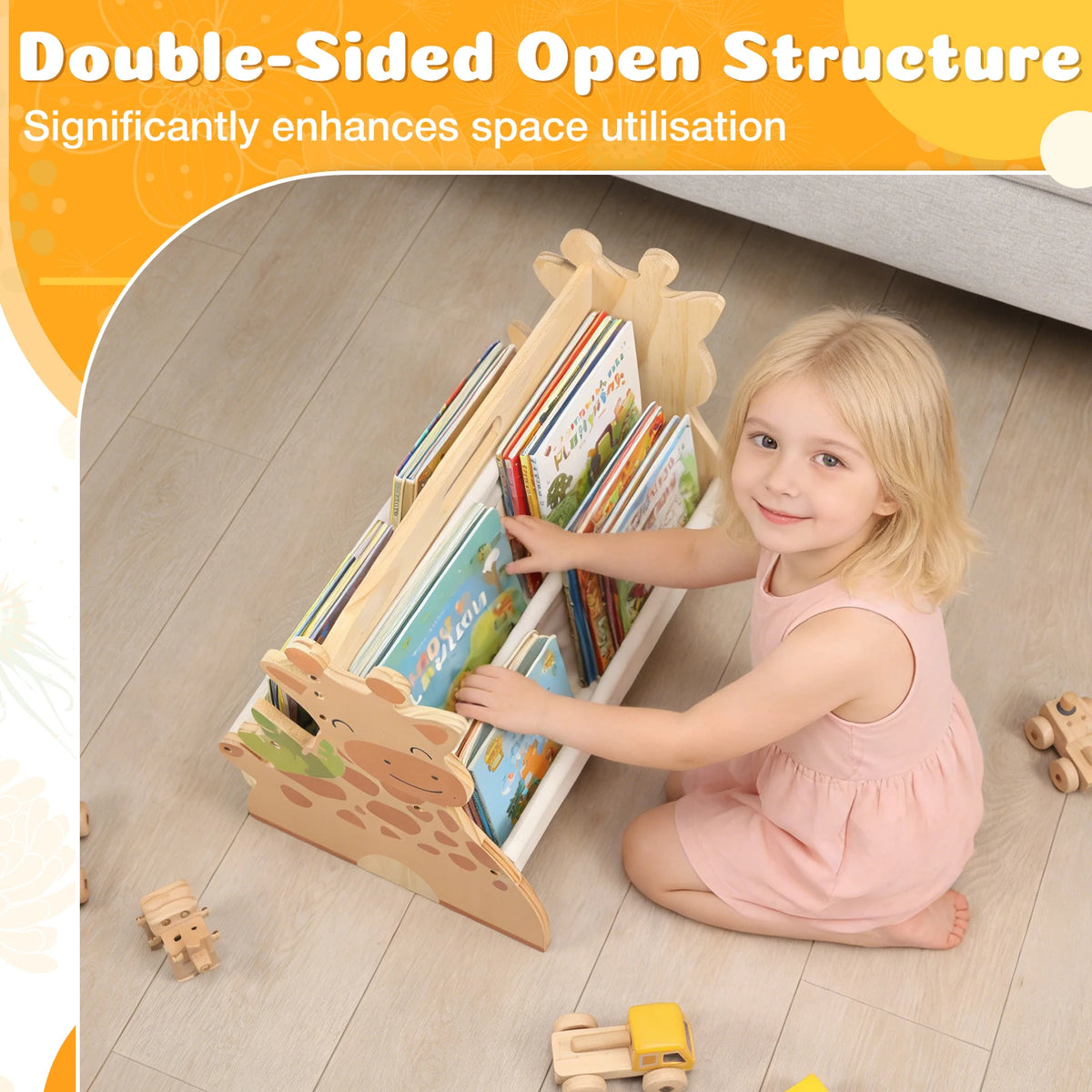 2-stöckiges Bücherregal für Babys