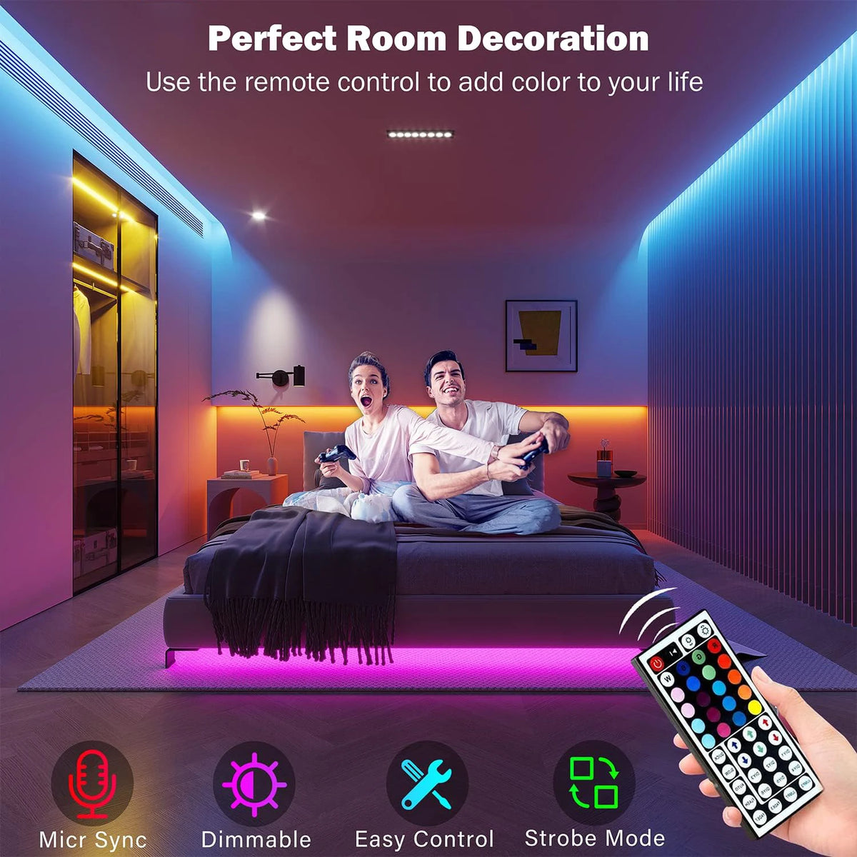 RGB LED Strip Lights mit APP-Steuerung