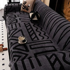 Kuschelige Fleece-Sofadecke im Boho-Stil