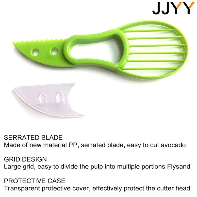 JJYY 3-in-1 Avocado-Werkzeug aus hochwertigem Kunststoff