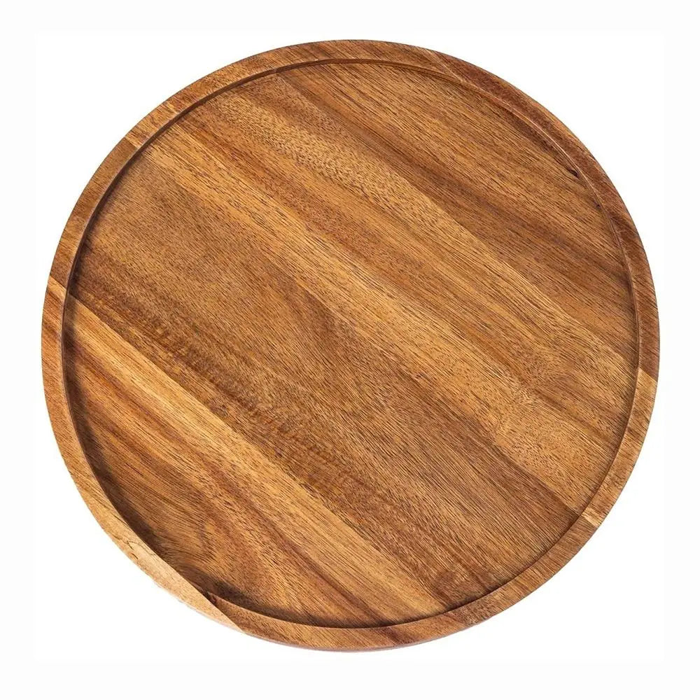 Elegante runde Holzplatte aus hochwertigem Naturholz