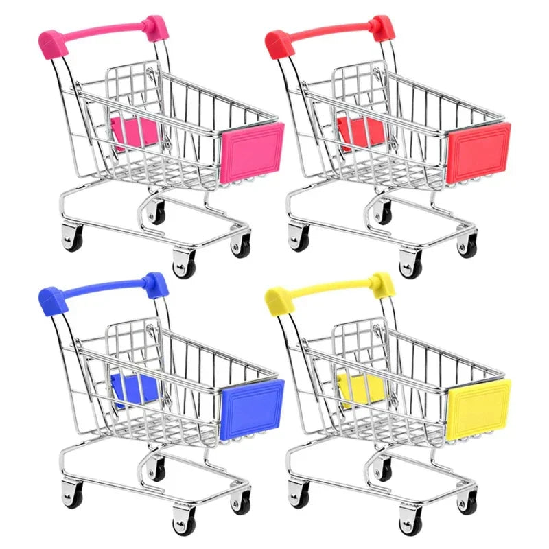 Dekorative Mini-Einkaufswagen aus Eisen