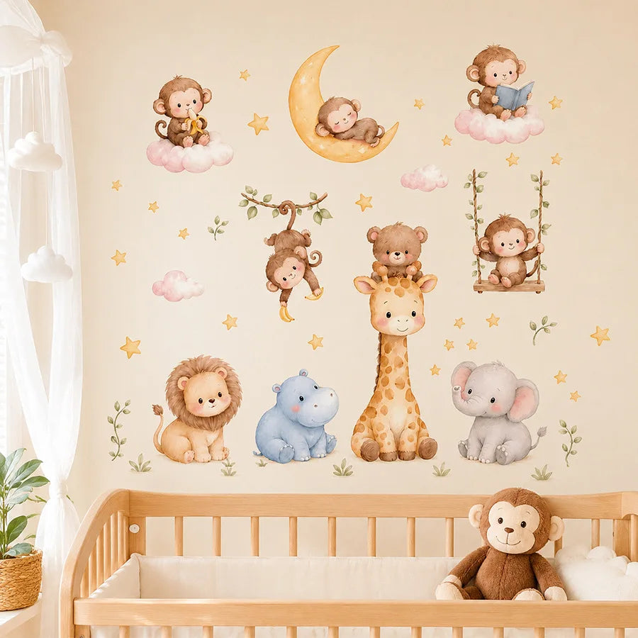 Niedliche Waldtier-Wandsticker