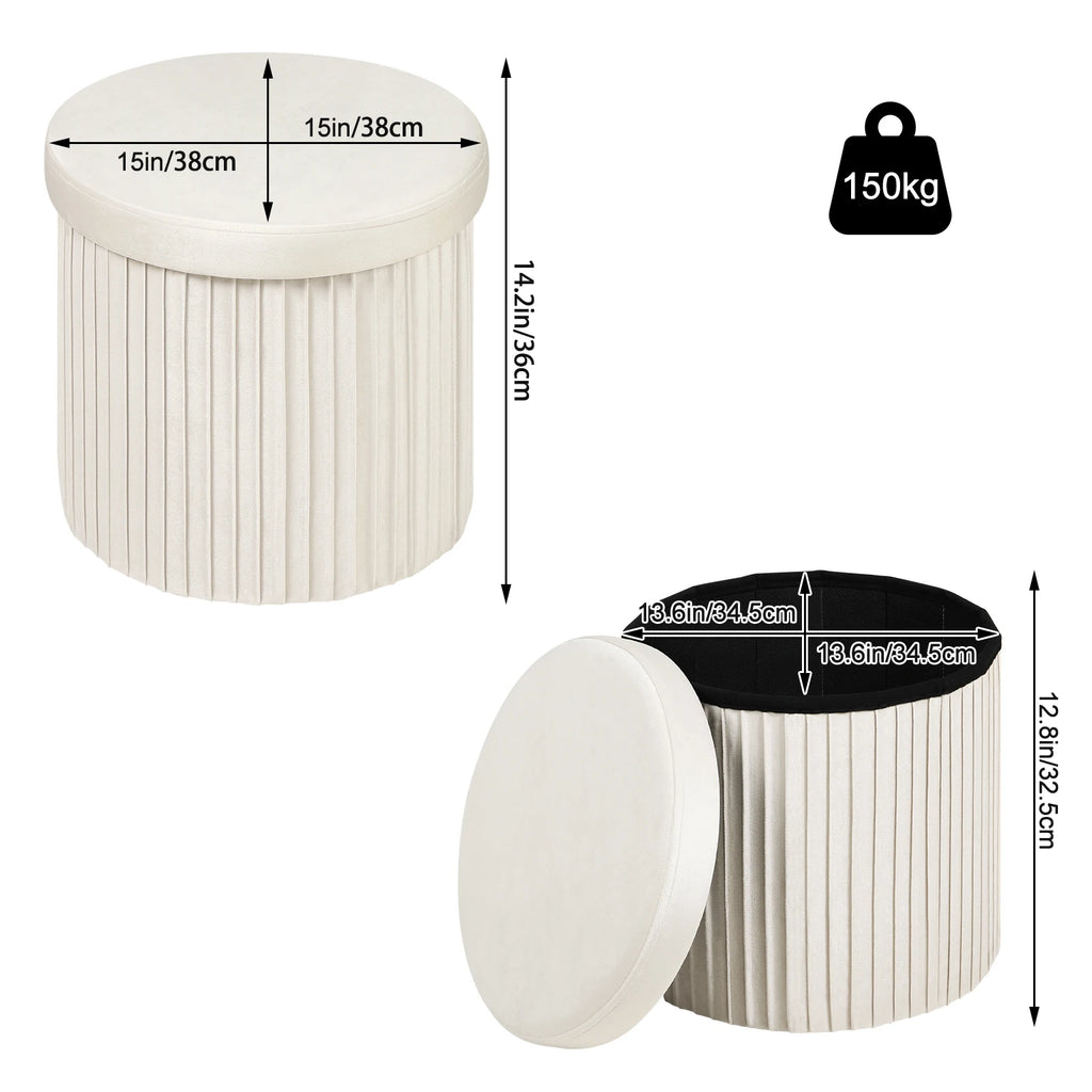 Eleganter Samtstoff-Hocker