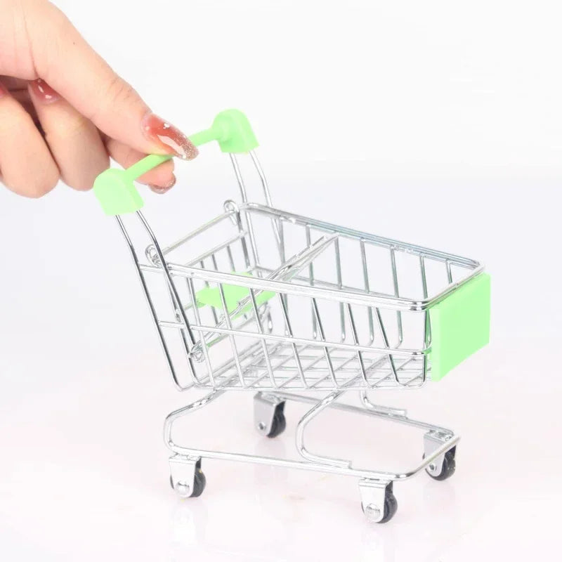 Dekorative Mini-Einkaufswagen aus Eisen